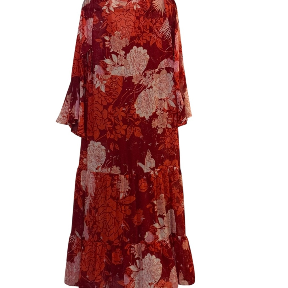Free People Red and Pink Floral Maxi Dress - Picture 2 of 8